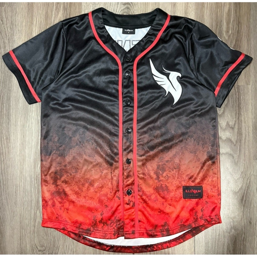 Illenium Jersey Ascend Tour Limited Black Red Rave EDM Festival Tie Dye Size S